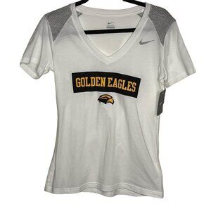 NWT Nike Women's Southern Mississippi Golden Eagles V-Neck Tee White M